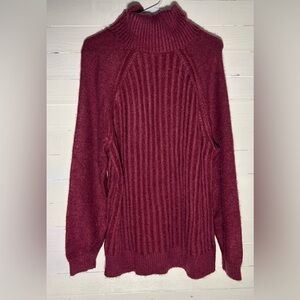 NWT Free People Big City sweater. Garnet color, women’s size S, long, oversized.